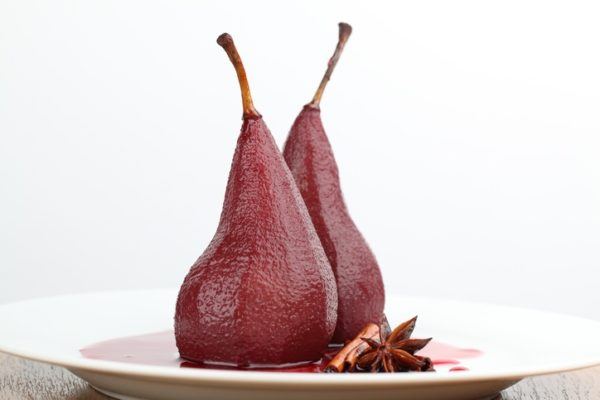 Postres saludables peras al vino